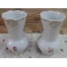 2 Kleine vintage vaasjes met bloemetjes , Weimar