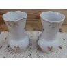 2 Kleine vintage vaasjes met bloemetjes , Weimar