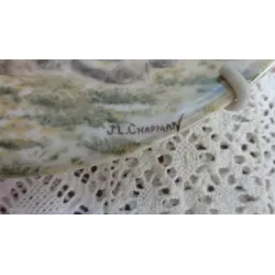Wandbordje Wedwood " Morning in the Farmyard" met paarden