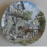 Wandbordje Wedwood " Morning in the Farmyard" met paarden