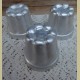 3 Kleine brocante aluminium bakvormpjes