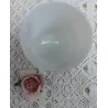 Vintage Frans handbeschilderd opaline vaasje, M.Rest