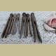 6 Verschillende antieke bruine wasknijpers